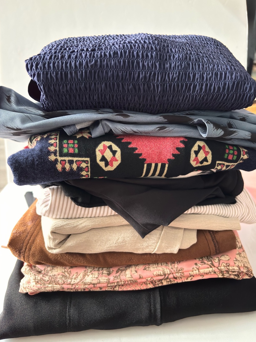 Mixed Women’s Clothing Stack - Navy, Black, Cream, Brown & Pink